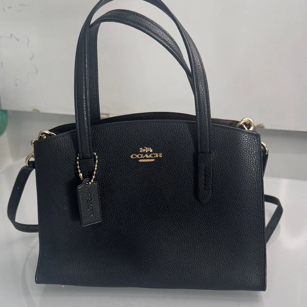Coach Black Leather Satchel